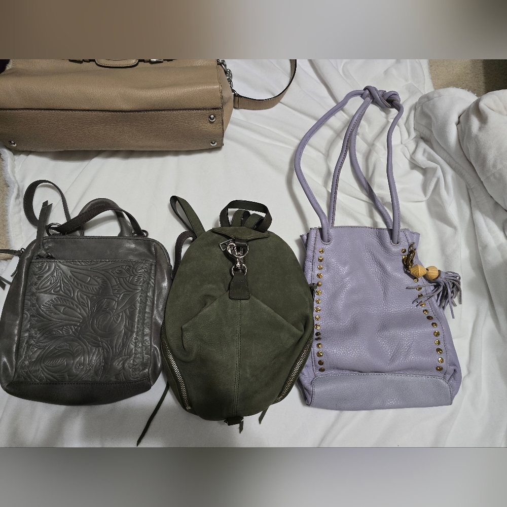 Green Suede Backpack